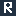 R in white favicon