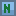 Blue shiny N favicon